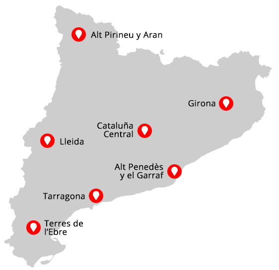 Delegaciones de ACCIÓ en Cataluña