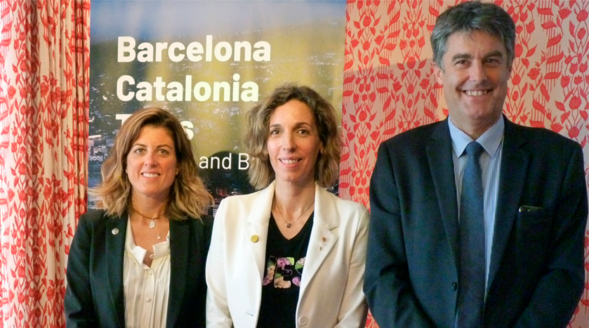 La delegació catalana durant l'acte
