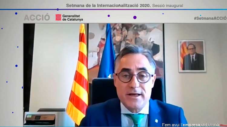 El conseller d'Empresa i Coneixement, Ramon Tremosa, inaugura la Setmana de la Internacionalització 2020