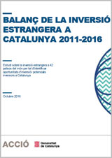 Balanç de la inversió estrangera a Catalunya 2011-2016