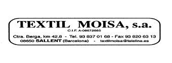 TEXTIL MOISA, SA: Fabricació de teixits per a material sanitari