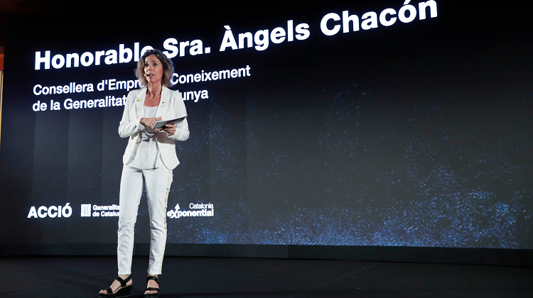 La consellera Àngels Chacón durant l'Exponential Day