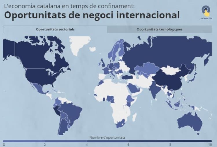 Un informe de la Generalitat detecta 200 oportunitats de negoci al món per a empreses catalanes vinculades a la COVID-19 