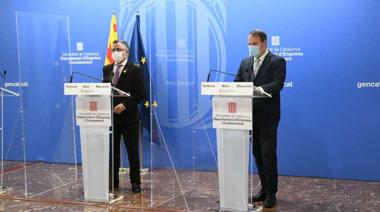 La Generalitat capta 480 milions d’euros d’inversió estrangera a Catalunya el 2020, un 31% més que l’any anterior
