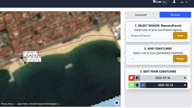 La startup catalana Spascat entra al mercat italià amb la seva tecnologia per monitorar l’estat de les platges amb imatges de satèl·lit