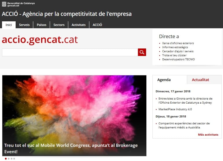 Nou web d'ACCIÓ: el nou portal de la competitivitat de l'empresa