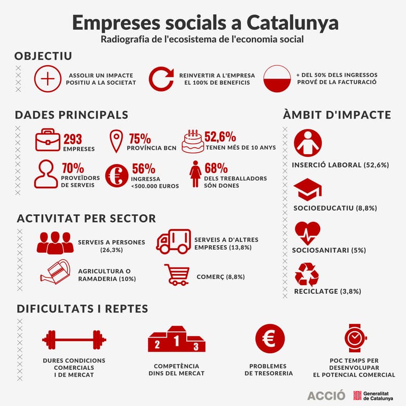 ACCIÓ - Estudi empreses socials a Catalunya - Infografia