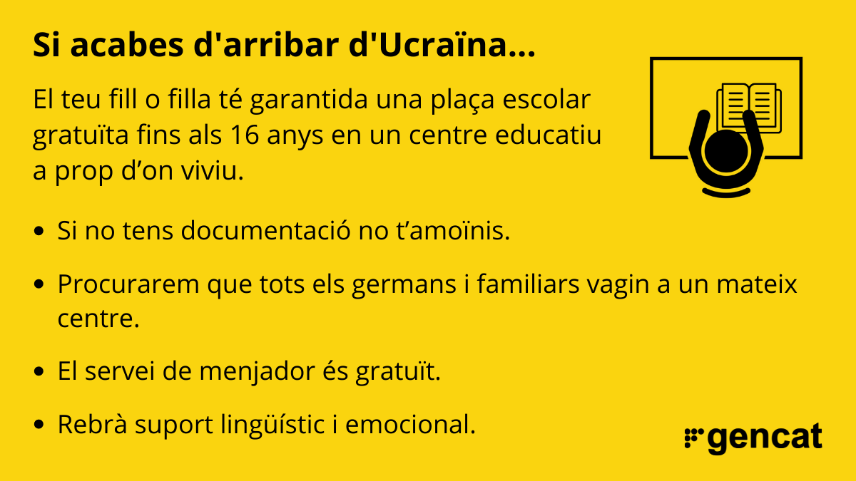 Canva de l'escolarització dels infants ucraïnesos