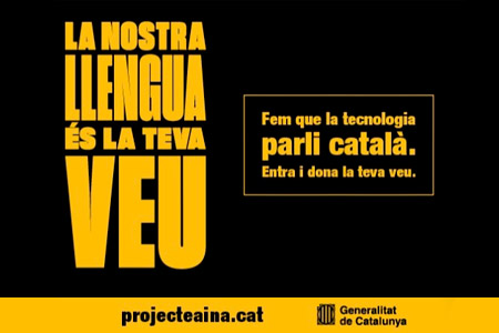 Cartell de la campanya ‘La nostra llengua és la teva veu’